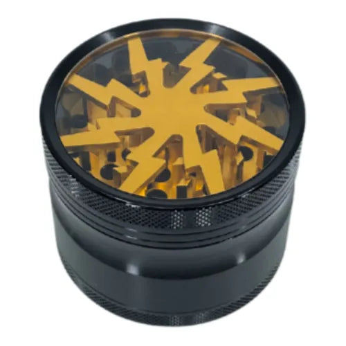FlashFusion Herb Mill Grinder - 4 Piece Gold 63mm | Dry Herb Vaporiser Accessories | Vape World Australia