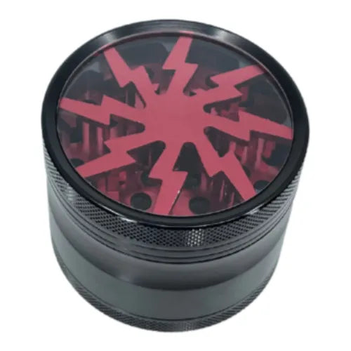 FlashFusion Herb Mill Grinder - 4 Piece Red 63mm | Dry Herb Vaporiser Accessories | Vape World Australia