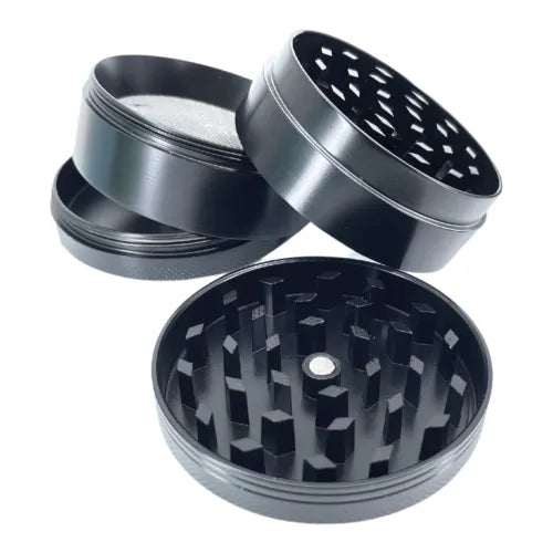 HerbMaster Pro Herb Mill Grinder - 4 Piece Black Open Layered | Dry Herb Vaporiser Accessories | Vape World Australia