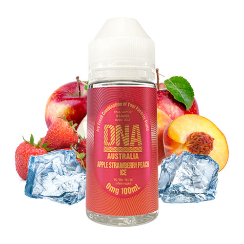 Apple Strawberry Peach Ice 100ml | DNA Vapor | Vape World Australia | E-Liquid