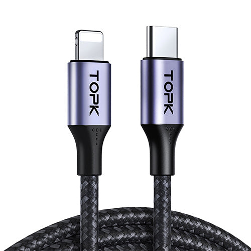 TOPK AP10 Lightning Type-C Charge n Sync iPhone Cable | Vape World Australia | Vaping Hardware