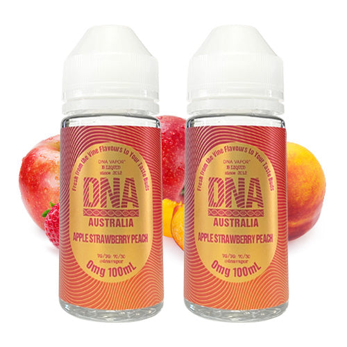 Apple Strawberry Peach 2x100ml | DNA Vapor | Vape World Australia | E-Liquid