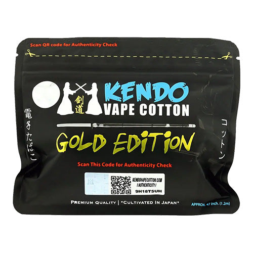 Kendo Vape Cotton Gold Edition 1.2m | Vape World Australia | Vaping Hardware
