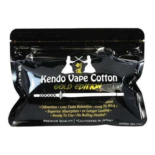 Kendo Vape Cotton Gold Edition 1m | Vape World Australia | Vaping Hardware