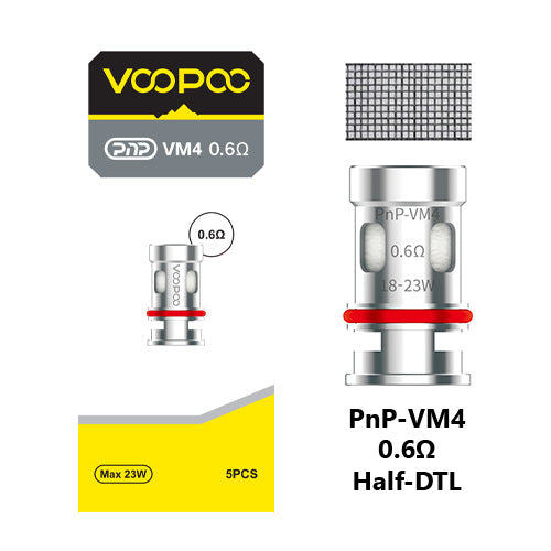 VooPoo PnP Coils VM4 0.6ohm | Vape World Australia | Vaping Hardware
