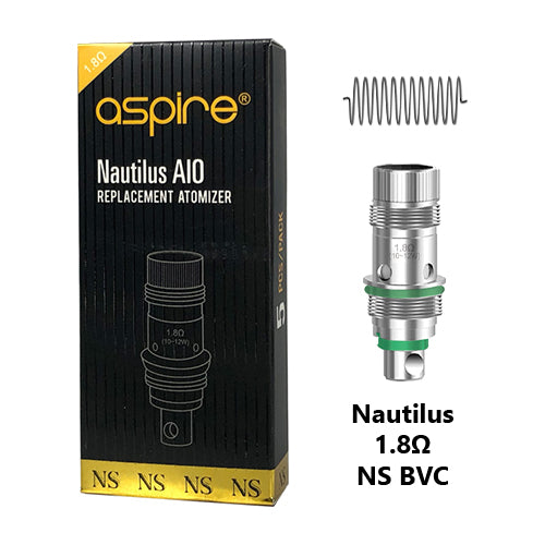 Aspire Nautilus BVC Coils 1.8ohm NS | Vape World Australia | Vaping Hardware