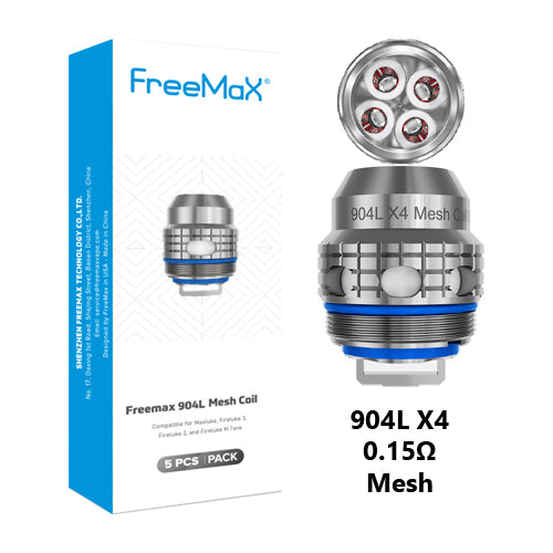 FreeMaX Fireluke 3 Mesh Coils X4 0.15ohm | Vape World Australia | Vaping Hardware