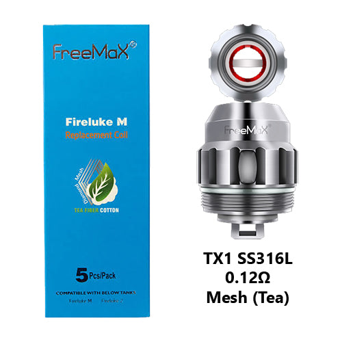 FreeMaX Fireluke Mesh Coils TX1 SS316L 0.12ohm  | Vape World Australia | Vaping Hardware