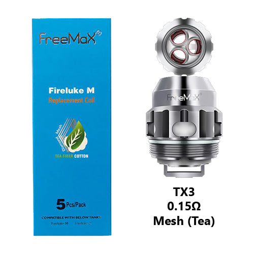 FreeMaX Fireluke Mesh Coils TX3 0.15ohm | Vape World Australia | Vaping Hardware