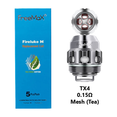FreeMaX Fireluke Mesh Coils TX4 0.15ohm | Vape World Australia | Vaping Hardware