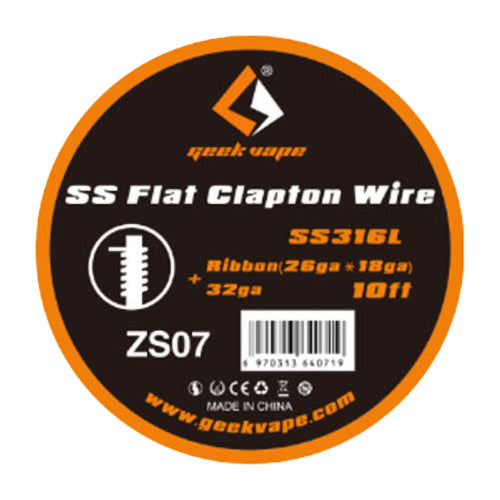 GeekVape SS Flat Clapton Wire 32ga | Vape World Australia | Vaping Hardware