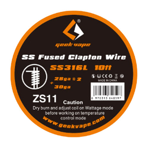 GeekVape SS Fused Clapton Wire 28ga | Vape World Australia | Vaping Hardware