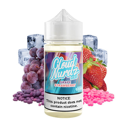 Grape Strawberry Iced 100ml | Cloud Nurdz | Vape World Australia | E-Liquid