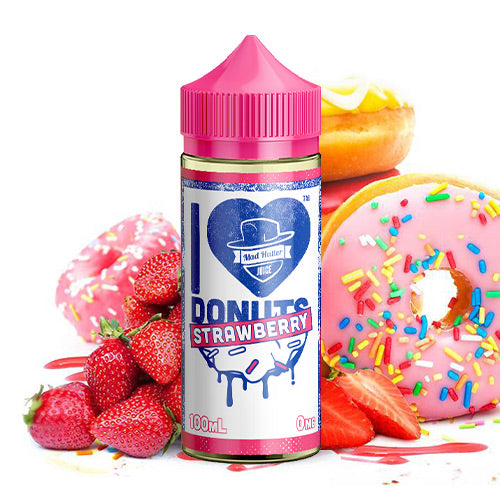 I Love Donuts Strawberry 100ml | Mad Hatter Juice | Vape World Australia | E-Liquid