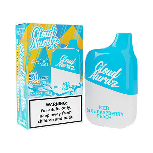Iced Blue Raspberry Peach Cloud Nurdz 4500 Puffs Disposable Vape | Vape World Australia