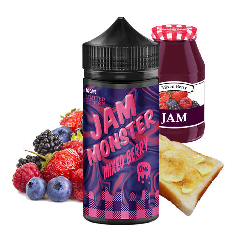 Mixed Berry 100ml | Jam Monster | Vape World Australia | E-Liquid