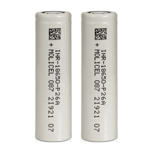 2 x Molicel P26A 2600mAh 18650 Battery | Vape World Australia | Vaping Hardware