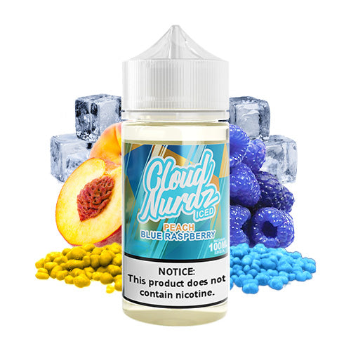 Peach Blue Raspberry Iced 100ml | Cloud Nurdz | Vape World Australia | E-Liquid