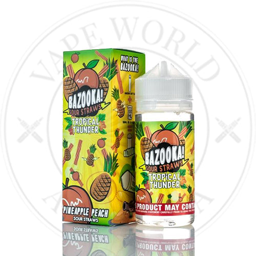 Pineapple Peach | Bazooka Sour Straws | Vape World Australia | E-Liquid
