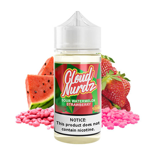 Sour Watermelon Strawberry 100nml | Cloud Nurdz | Vape World Australia | E-Liquid