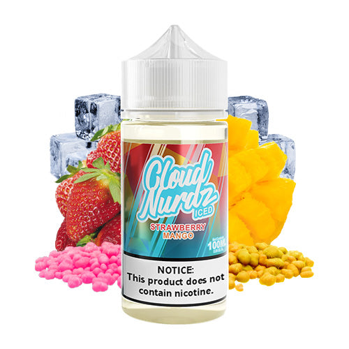 Strawberry Mango Iced 100ml | Cloud Nurdz | Vape World Australia | E-Liquid