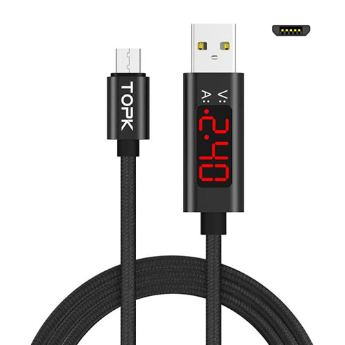 TOPK AC27 LCD Micro USB Cable | Vape World Australia | Vaping Hardware