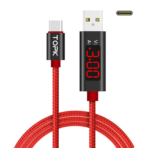 TOPK AC27 LCD Type-C Cable | Vape World Australia | Vaping Hardware