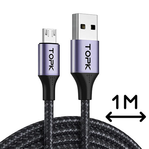 TOPK AN10 Micro USB Charge n Sync Cable 1m | Vape World Australia | Vaping Hardware