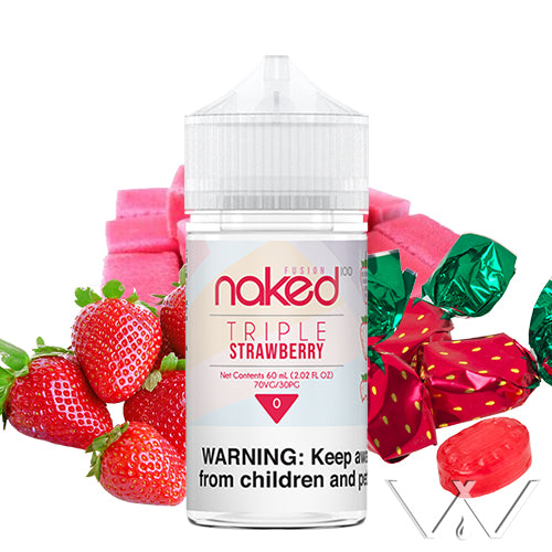 Triple Strawberry (Yummy Gum) | Naked 100 | Vape World Australia | E-Liquid